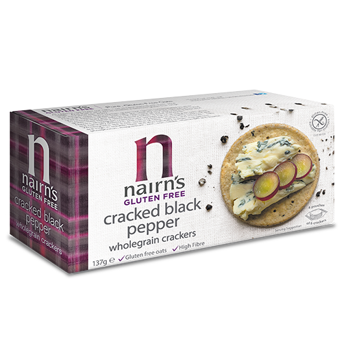 Nairns Gluten Free Cracked Black Pepper Crackers